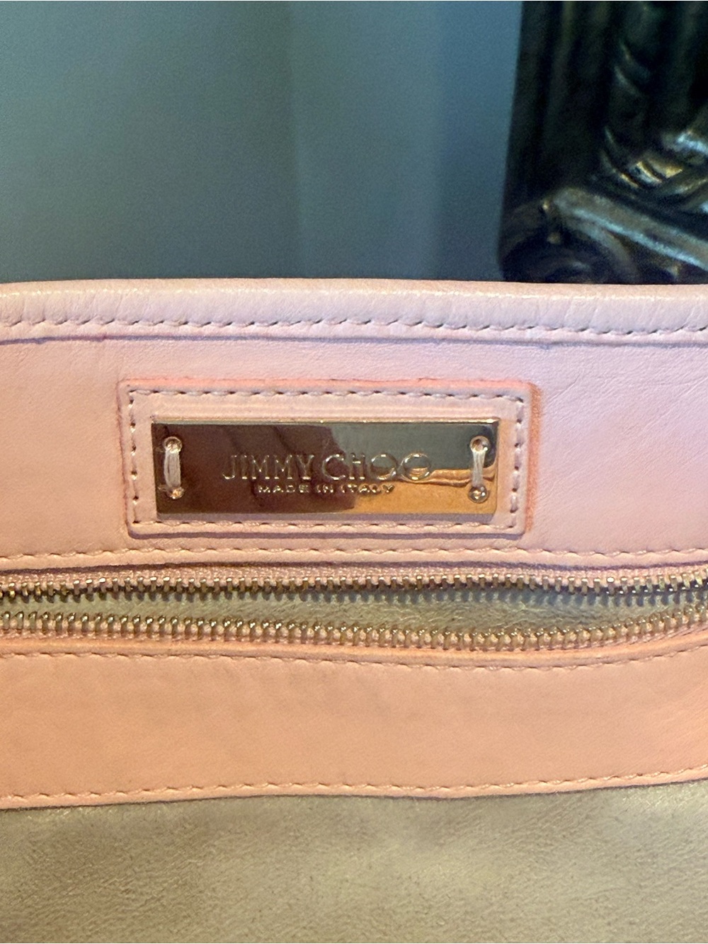 Jimmy Choo Sasha S Pink Leather Star Studded Tote Bag. - Picture 8 of 16